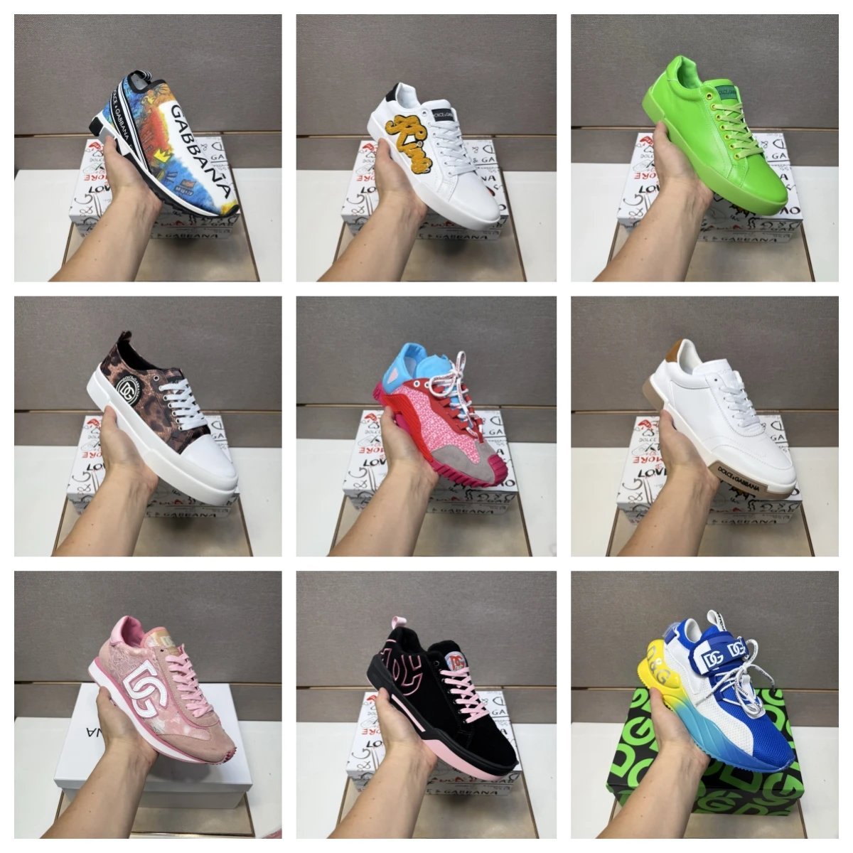 D&G SHOES【ABC45】时尚百搭运动印花透气