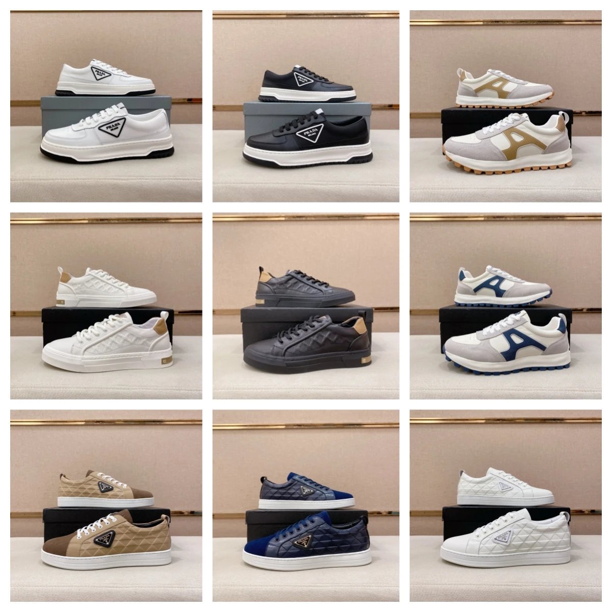 PRADA SHOES【ABC4】男士时尚厚底板鞋休闲百搭帅