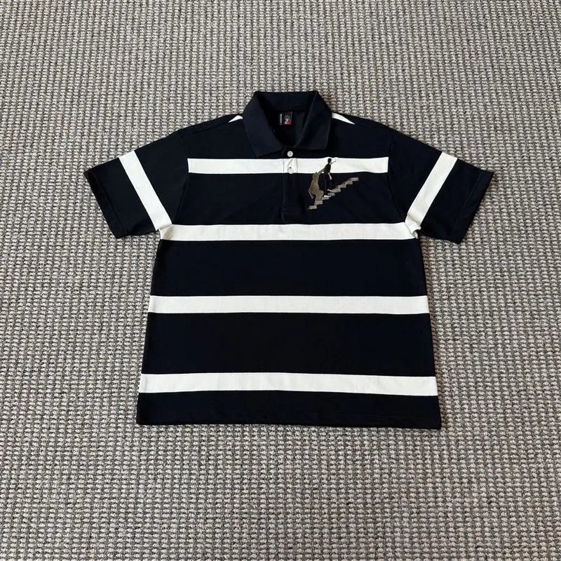 Derschutze T-shirt【DX243】条纹翻领衫