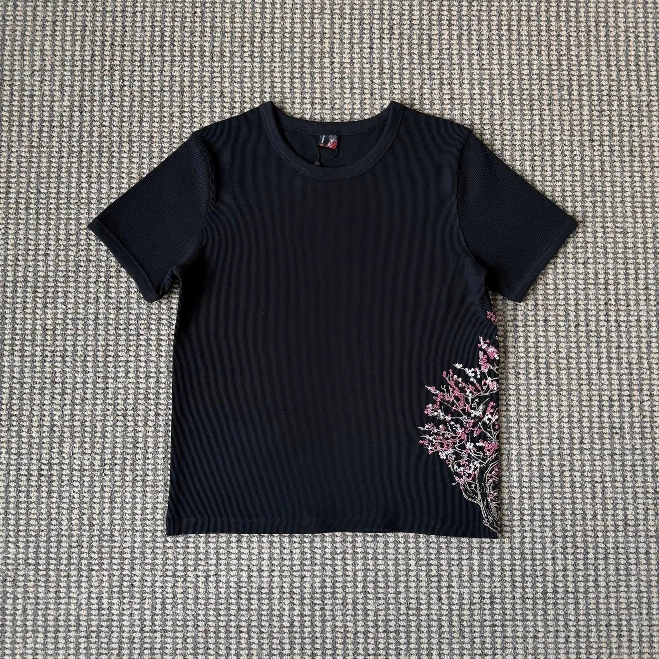 Derschutze T-shirt【DX243】樱花刺绣短