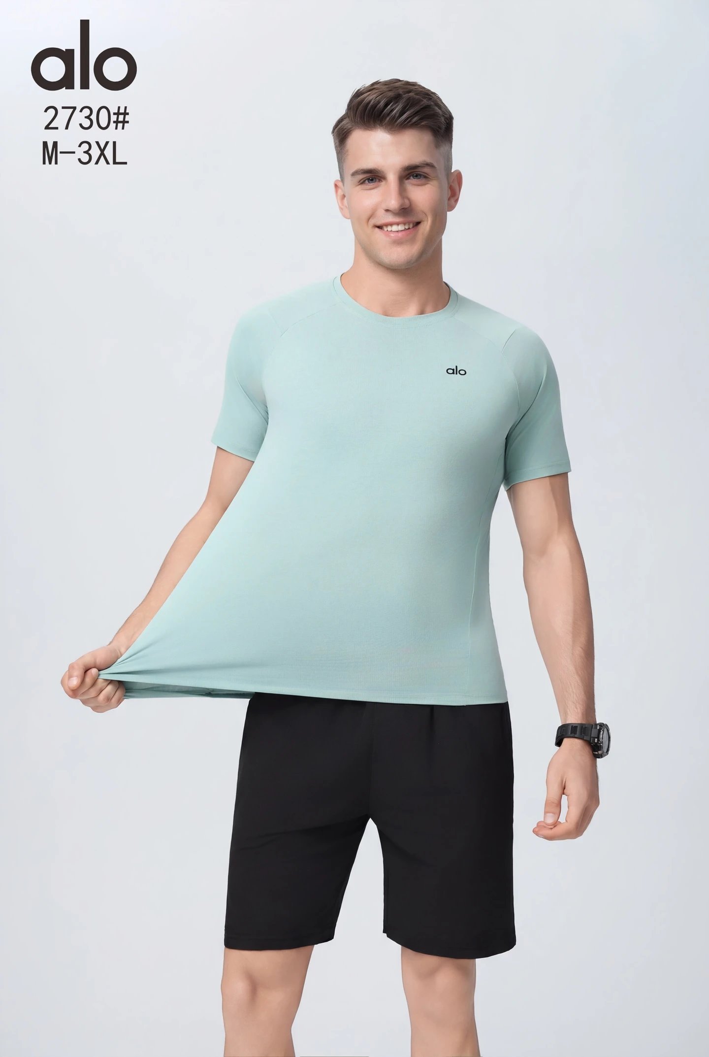 alo T-shirt【DX82-5】运动t恤夏季短袖健身冰